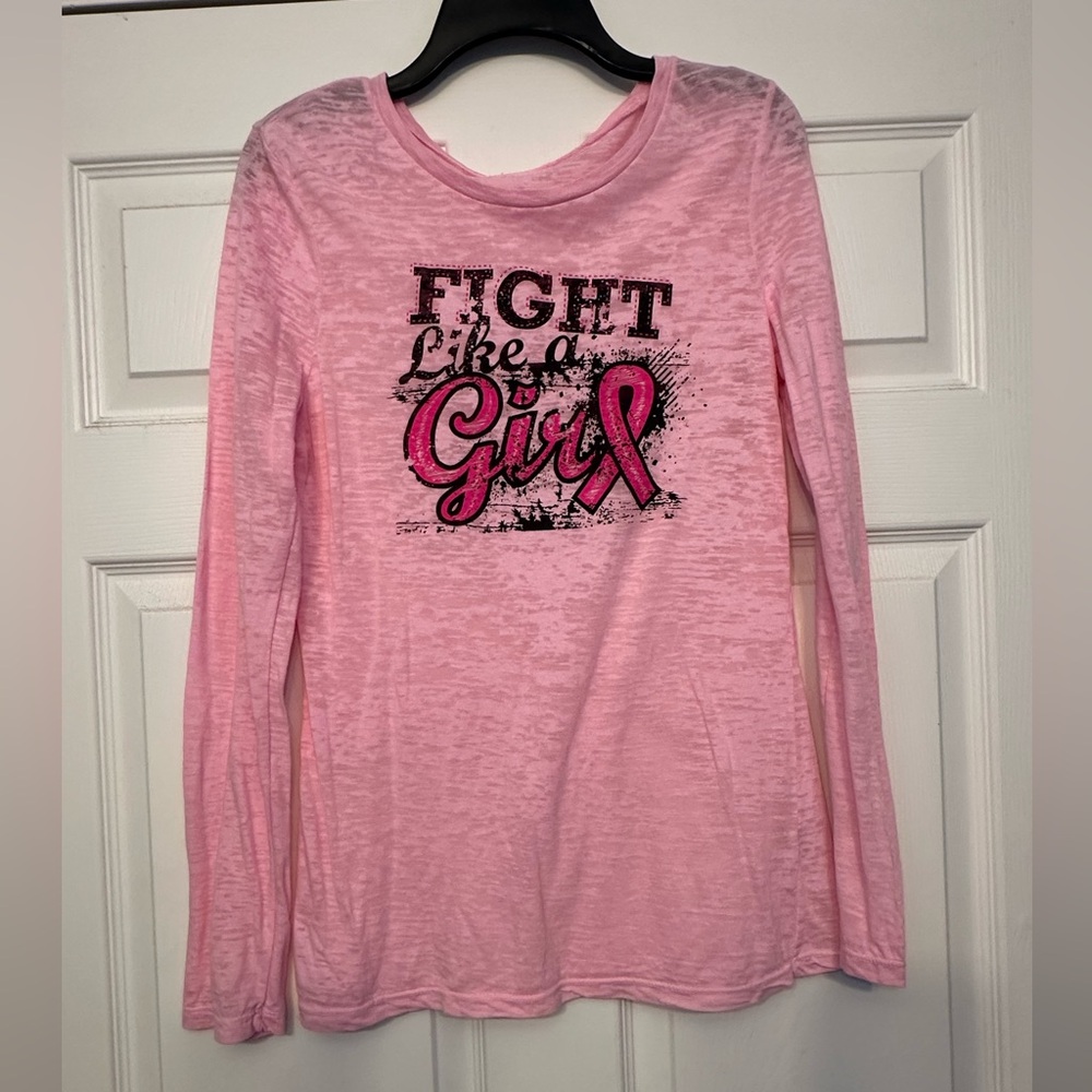 Pink 'Fight Like a Girl” Women’s Long Sleeve Shirt